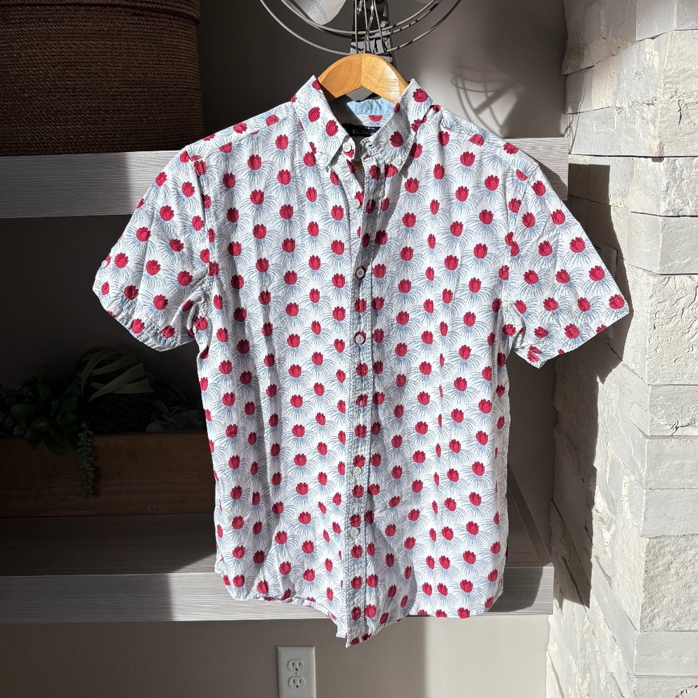 Ben Sherman S/S Button-Down Shirt Iconic Print  Mens Small